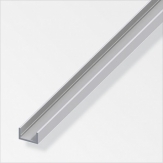 ALFER - U-profil hliník elox stříbro 2000x10x13,5x1,5mm