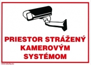 SK - Priestor strážený kamerovým systémom 210x297mm - samolepka