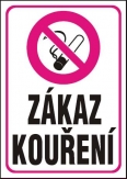 Zákaz kouření - samolepka A4