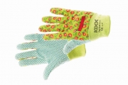 CERVA - FAST FRUIT rukavice bavlněná s PVC terčíky zelená - velikost 8