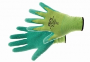 CERVA - GROOVY GREEN rukavice nylon. latex. zelená - velikos 7