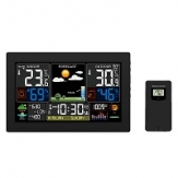 SOLIGHT - meteostanice, XL barevný LCD, teplota, vlhkost, tlak, RCC, černá