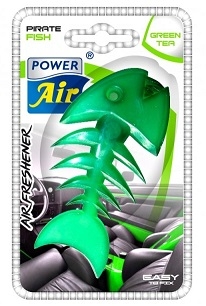 POWER Air - plastový osvěžovač vzduchu PIRATE FISH Green Tea