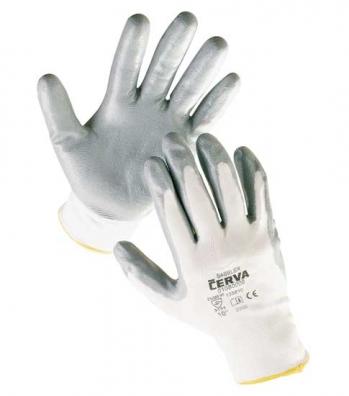 CERVA - BABBLER rukavice nylonové s nitrliovou dlaní - velikost 9