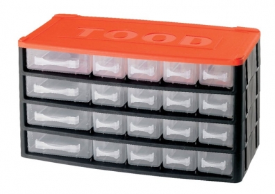 TOOD - Plastová skříňka 20 šuplíků 330x170x180mm