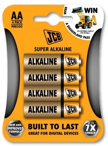 JCB - SUPER alkalická baterie AA/LR06 - blistr 4 ks